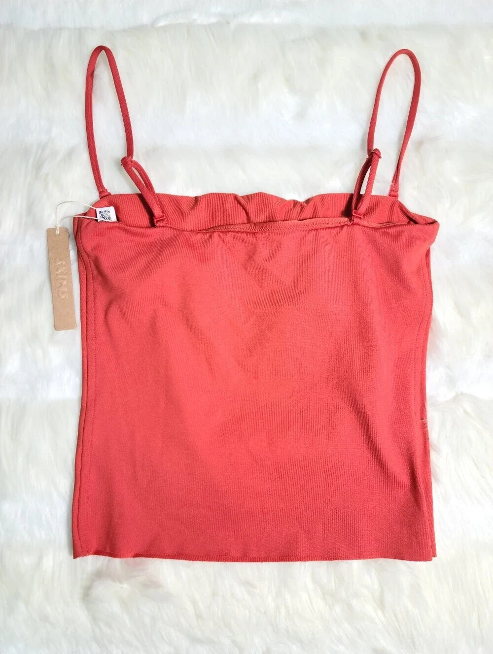 SKIMS Classic Swim Convertible Bandeau Top Red Terra Women XS NEW